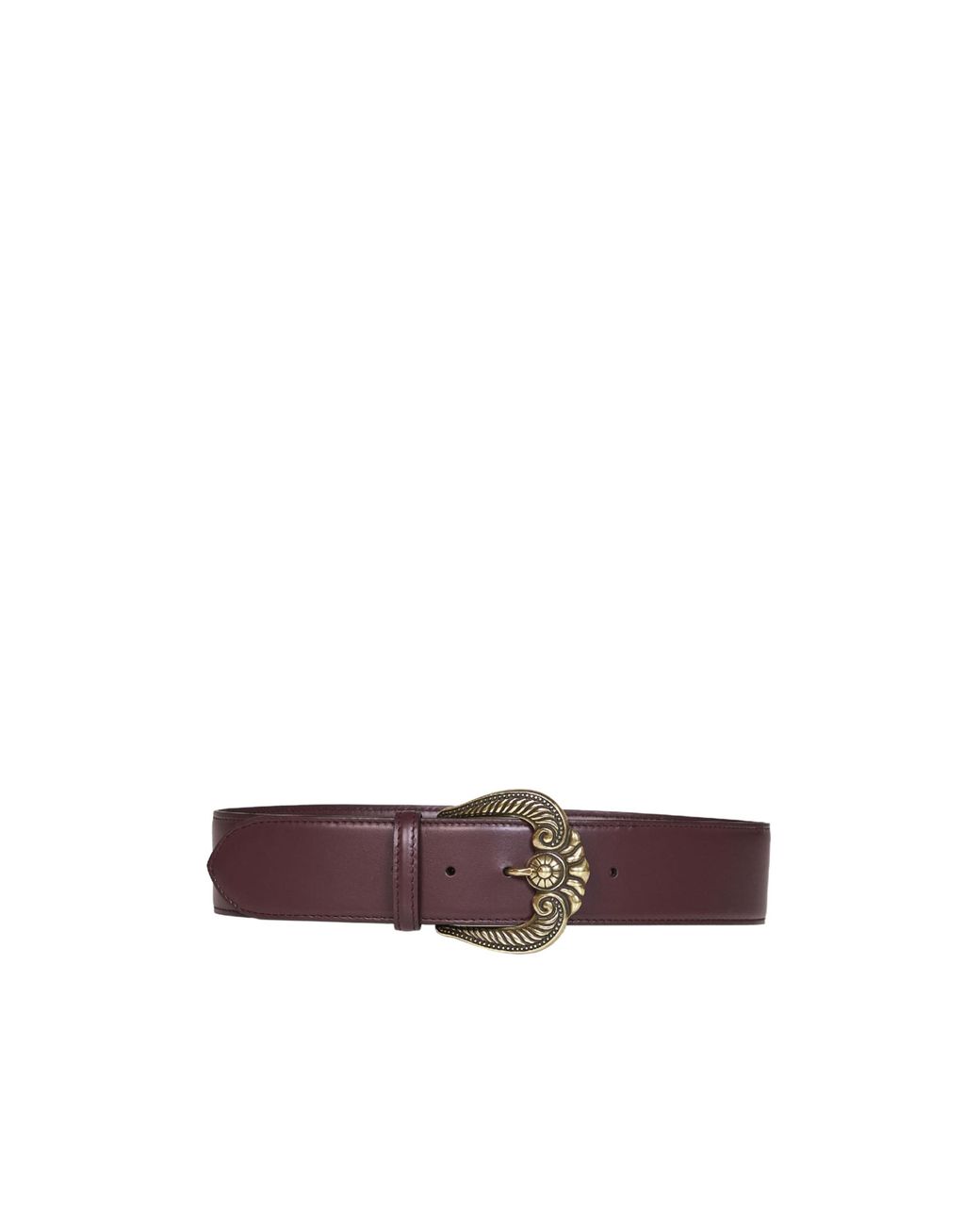 Etro Brown Paisley Buckle Leather Belt