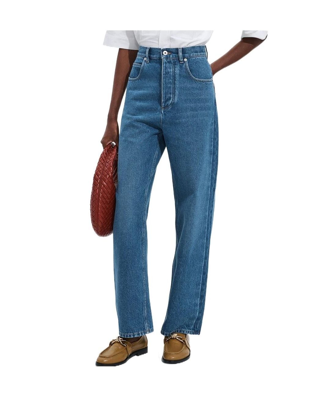Bottega Veneta Blue Wide Leg Jeans