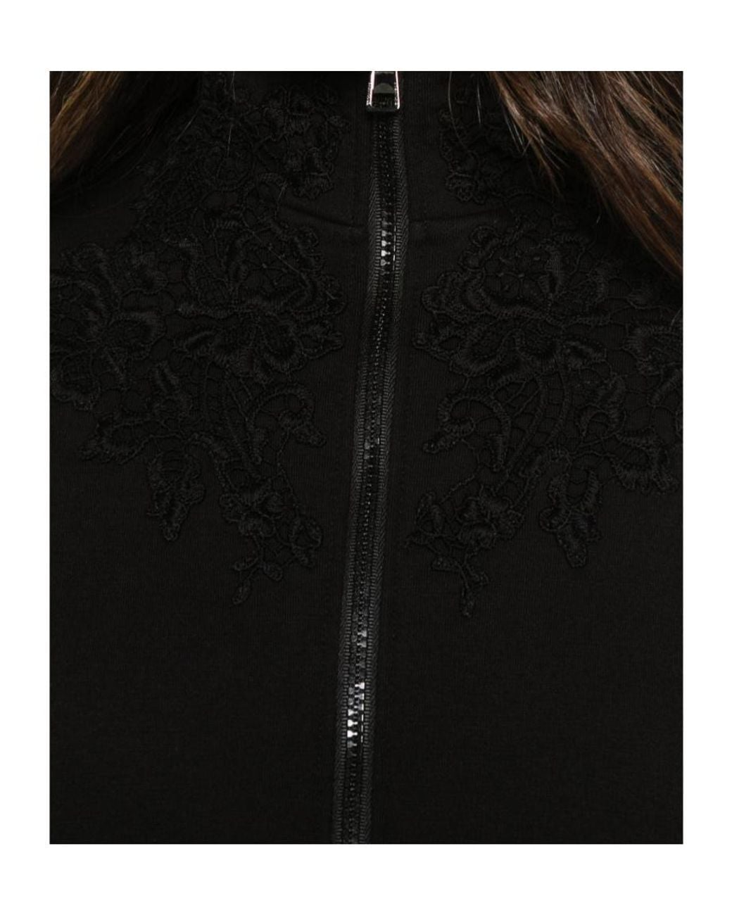 Ermanno Scervino Black Zip-Up Hoodie