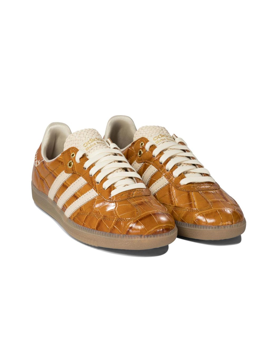 Adidas Originals Brown X Wales Bonner Samba Embossed Low-Top Sneakers for men