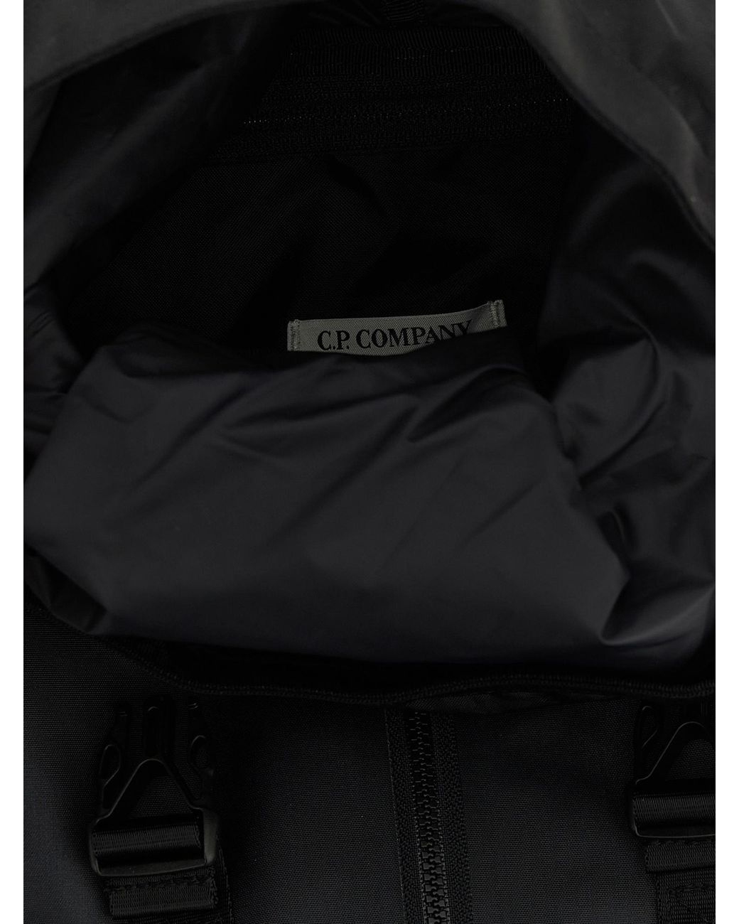 C P Company Black The Metropolis Series Backpack for men
