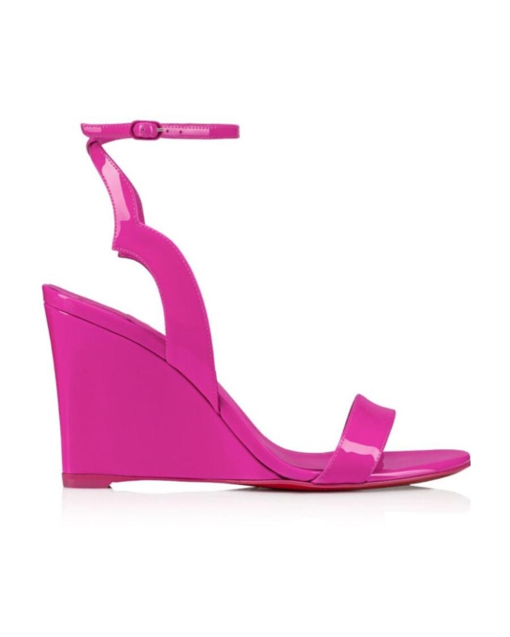 Christian Louboutin Pink Zeppa Chick Open Toe Sandals