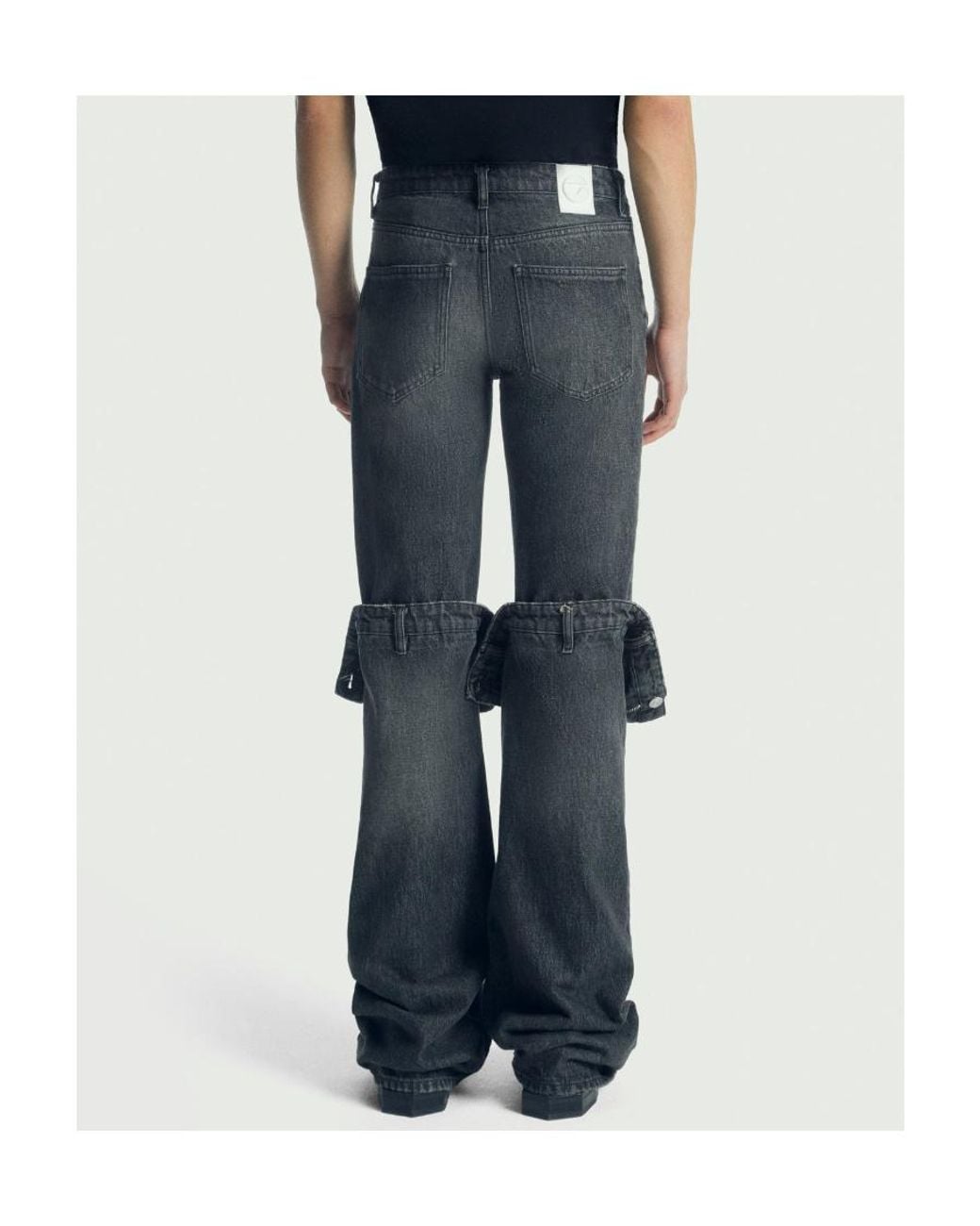 Coperni Blue Logo Patch Mid-Rise Jeans
