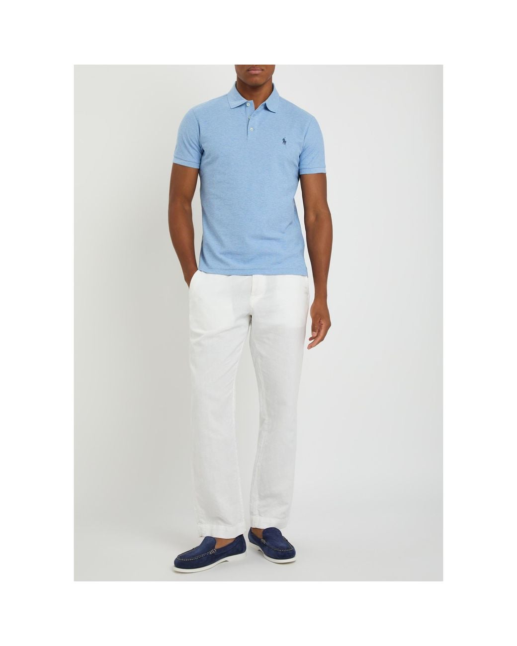 Polo Ralph Lauren Blue Short-Sleeved Polo Shirt for men