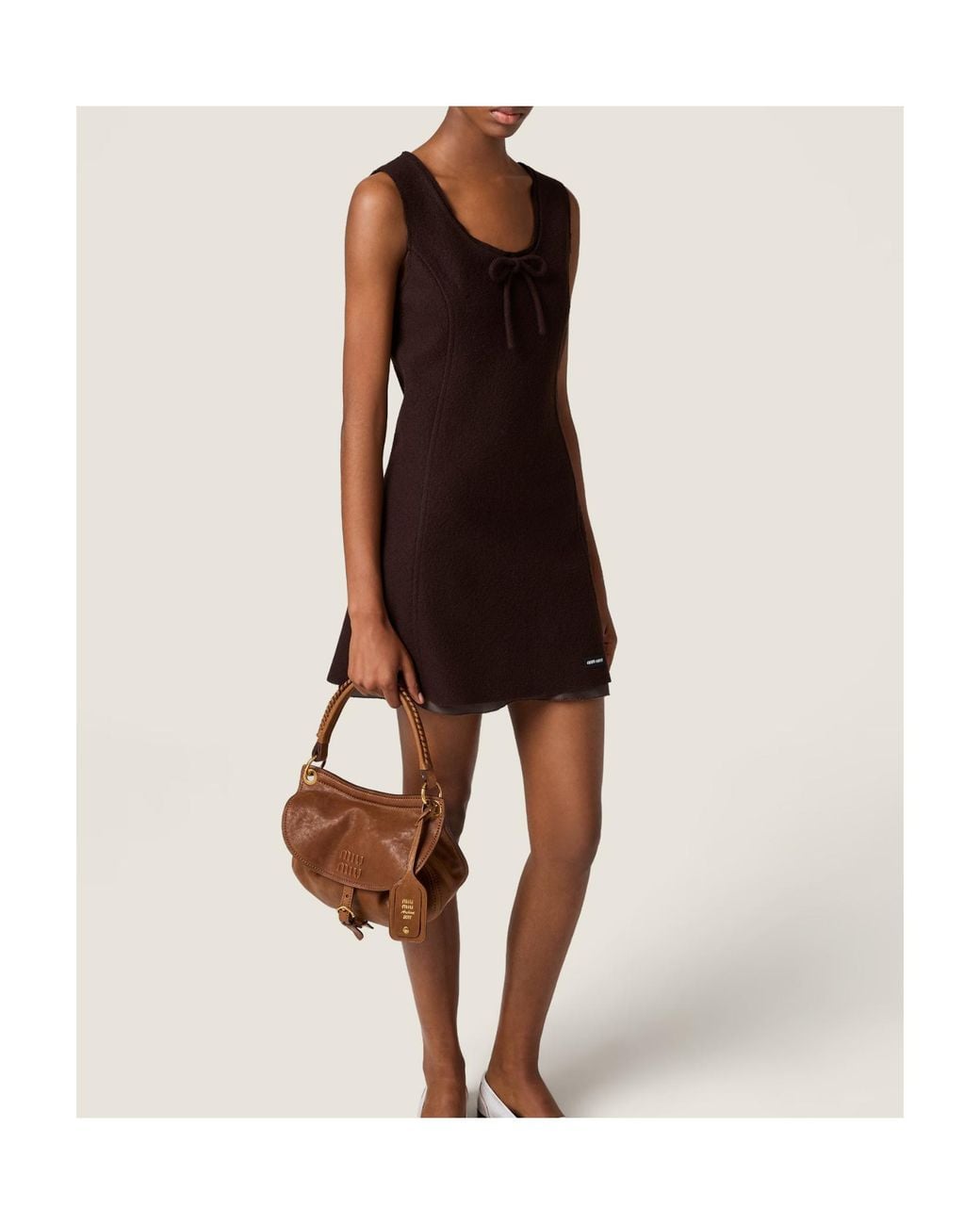 Miu Miu Black Felted Wool Dress