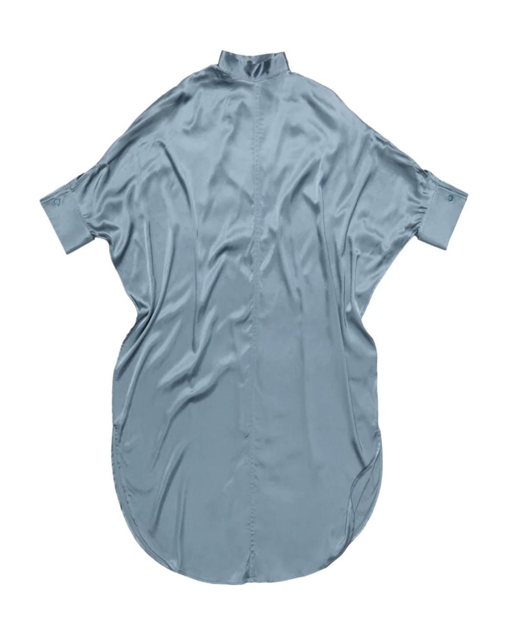 Acne Blue Satin Tunic Dress