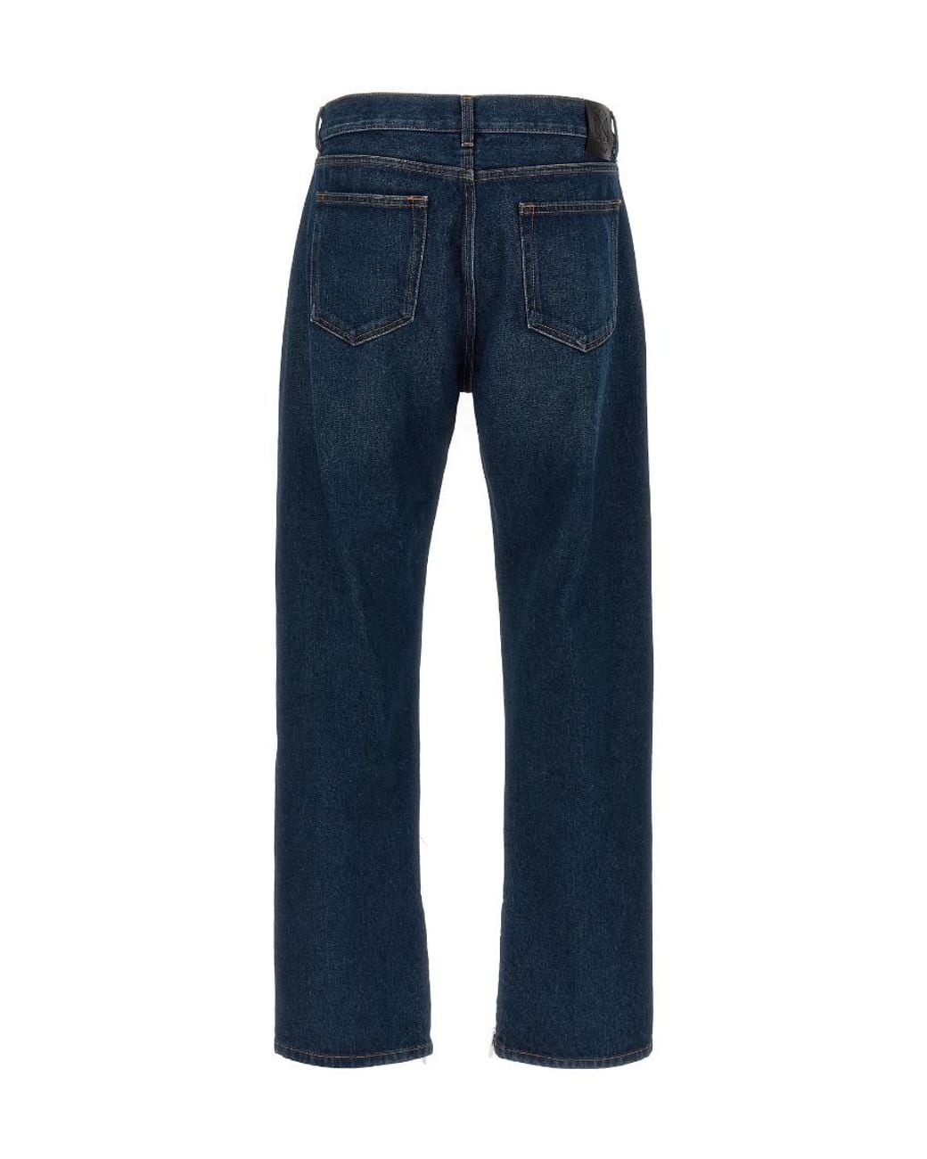 Off-White c/o Virgil Abloh Blue Arr Tab Zip Det Skate Mid-Rise Jeans for men