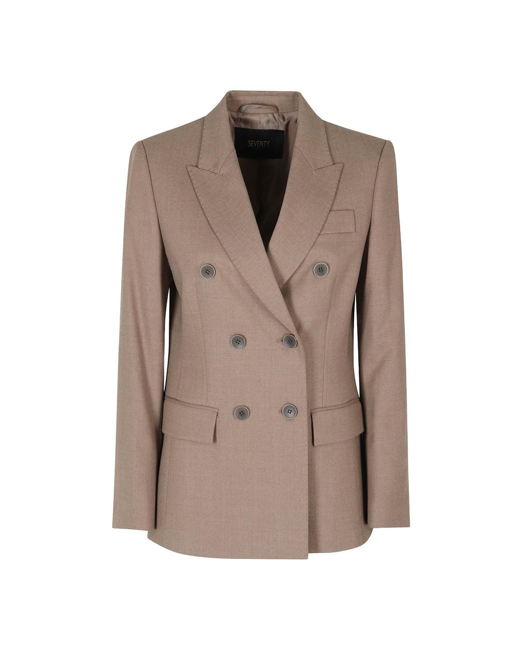 Seventy Brown Logo Blazer