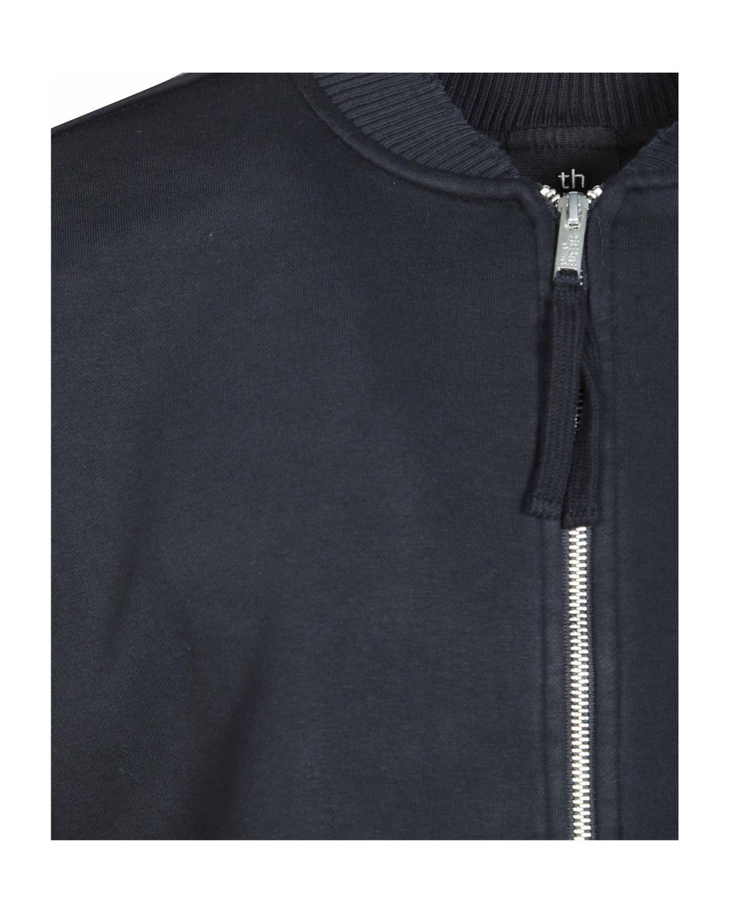 Thom Krom Black Bomber Sweat Jacket for men