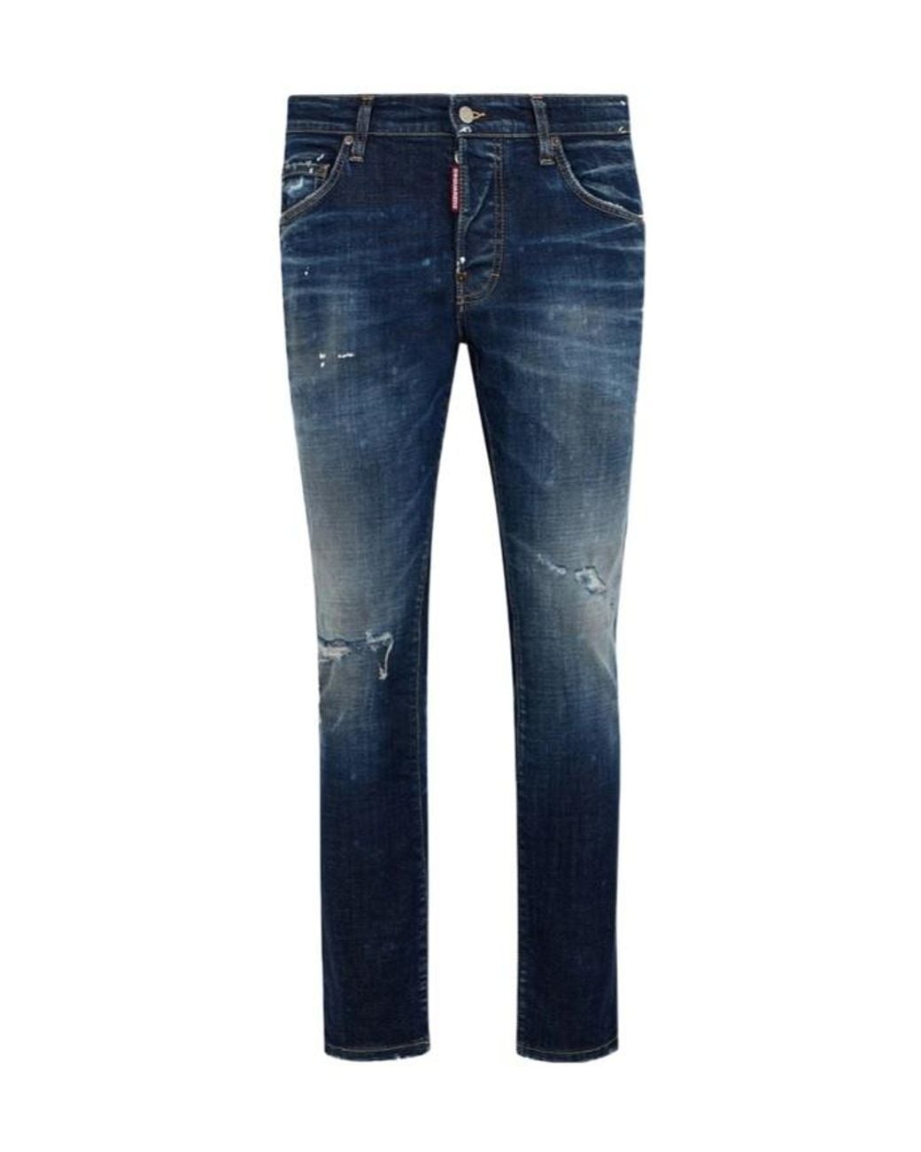 DSquared² Blue Belt-Loop Jeans for men