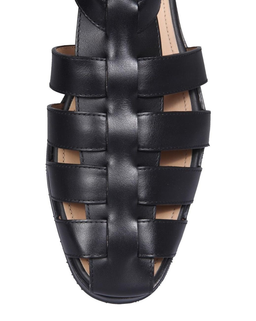 Paraboot Black Strappy Flat Sandals for men