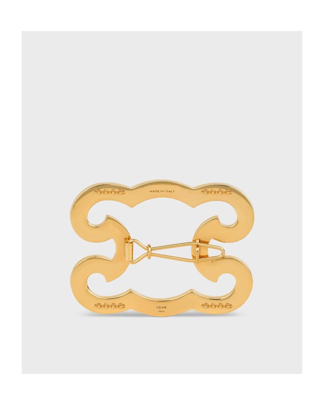 Céline White Triomphe Frame Hair Clip