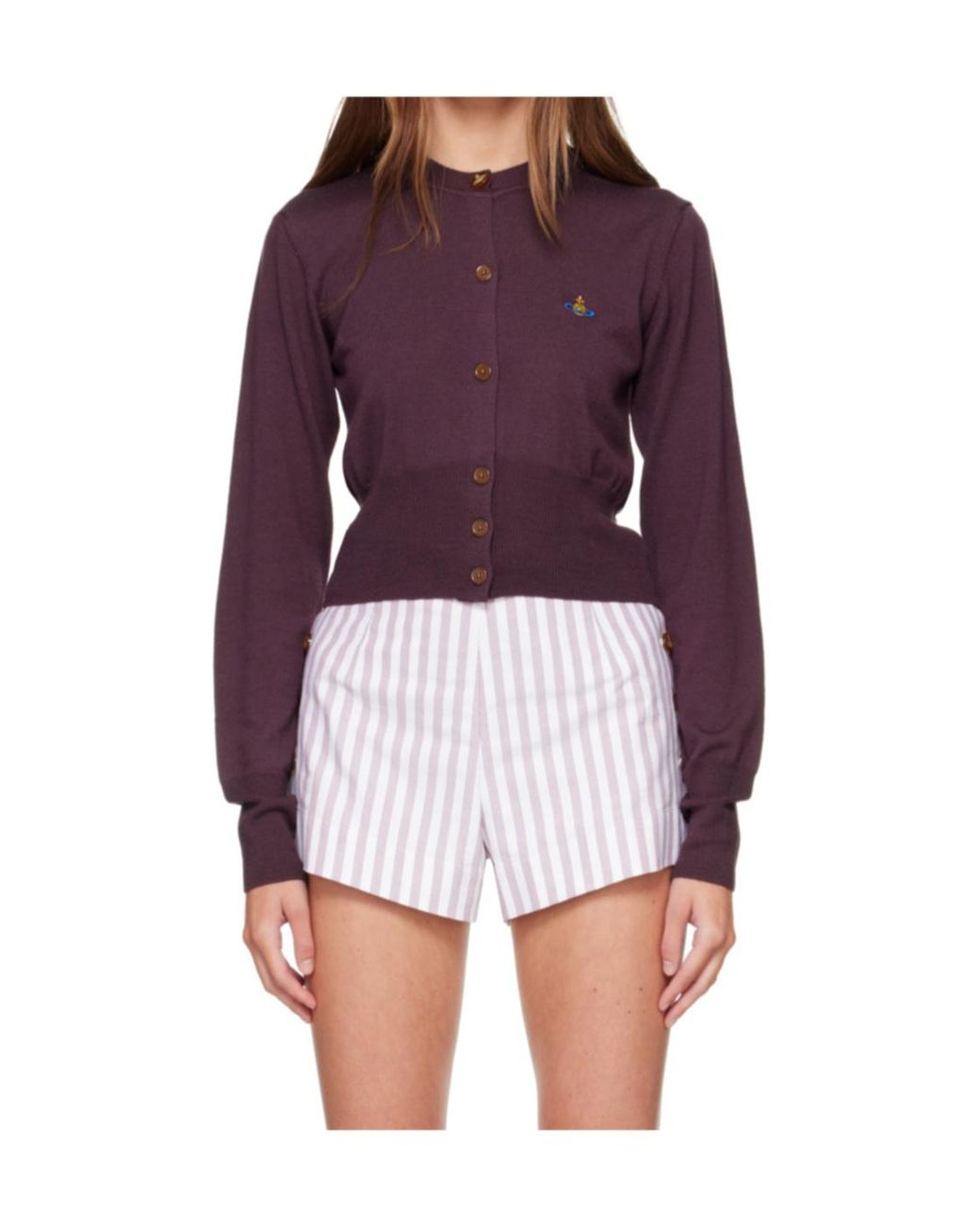 Vivienne Westwood Red Bea Cropped Cardigan