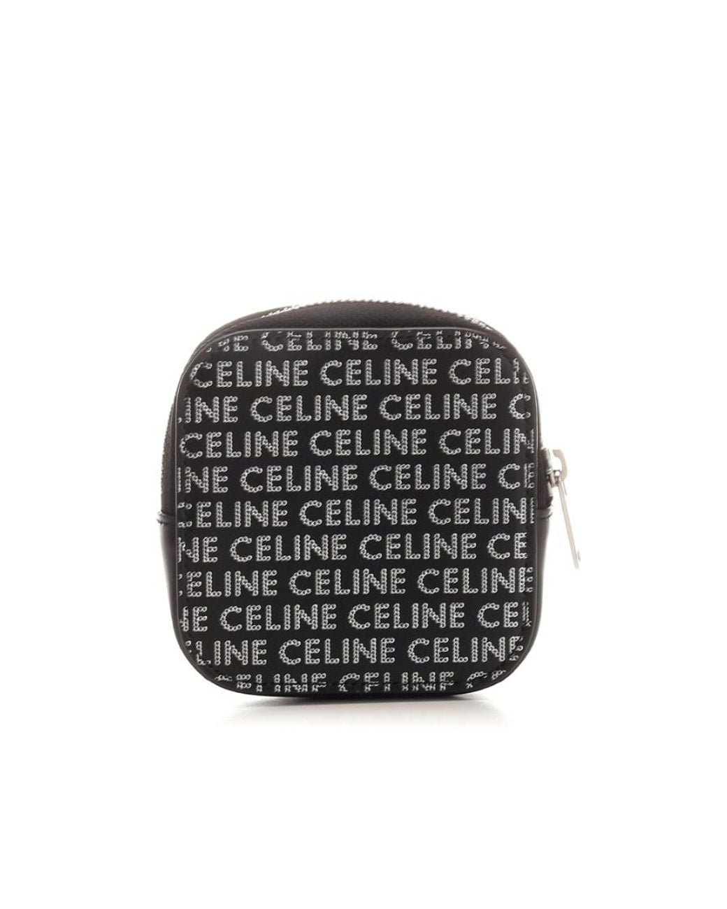 Céline Black All-Over Logo Leather Money Holder for men