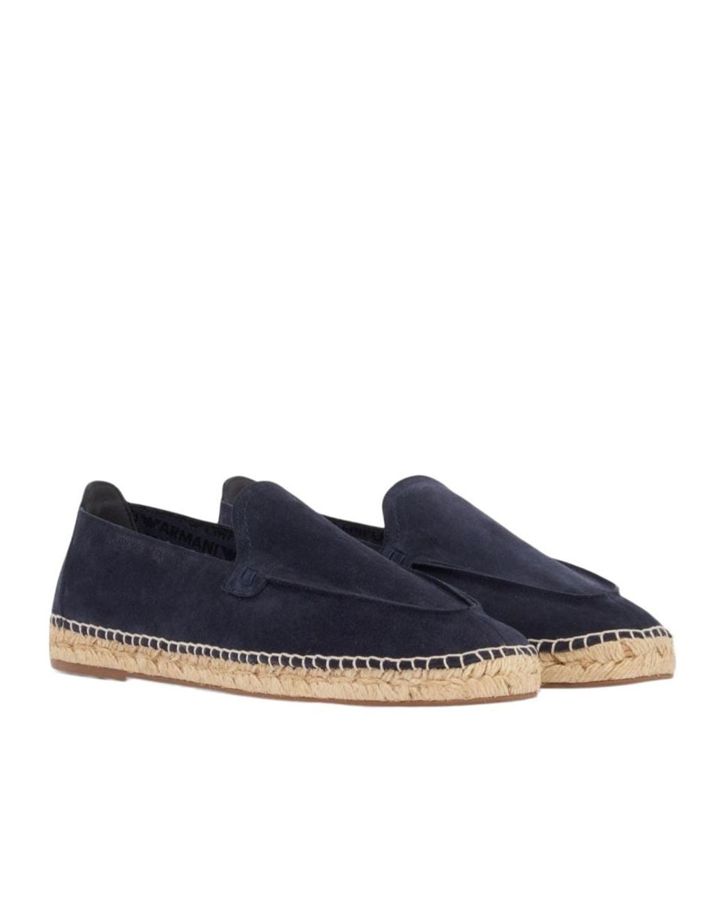 Emporio Armani Blue Stitch-Trim Espadrilles for men