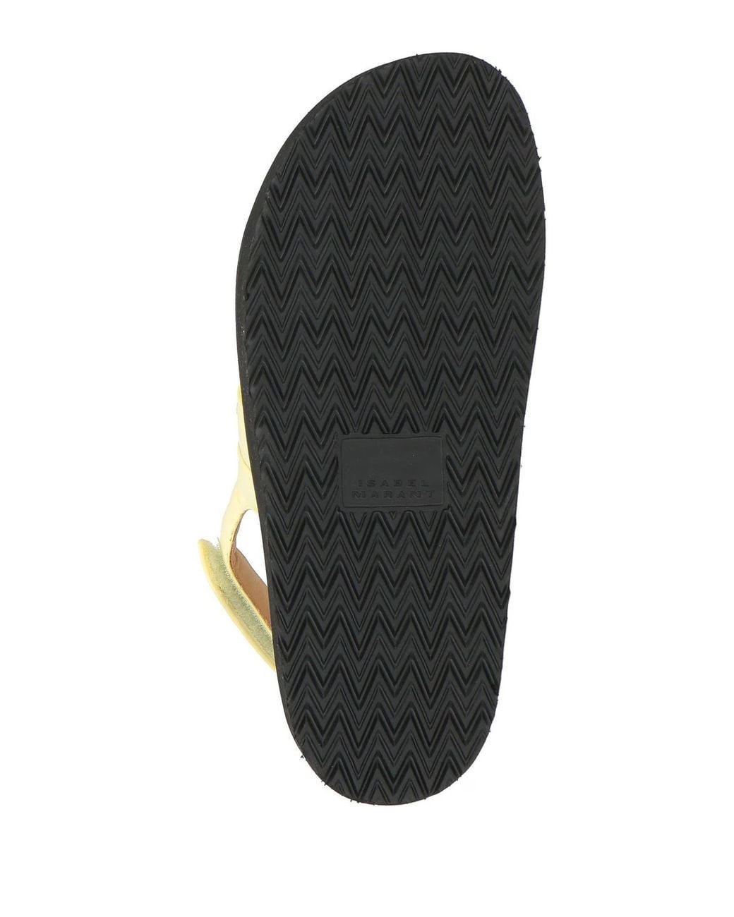 Isabel Marant Black Minimalist Round-Toe Leather Sandals