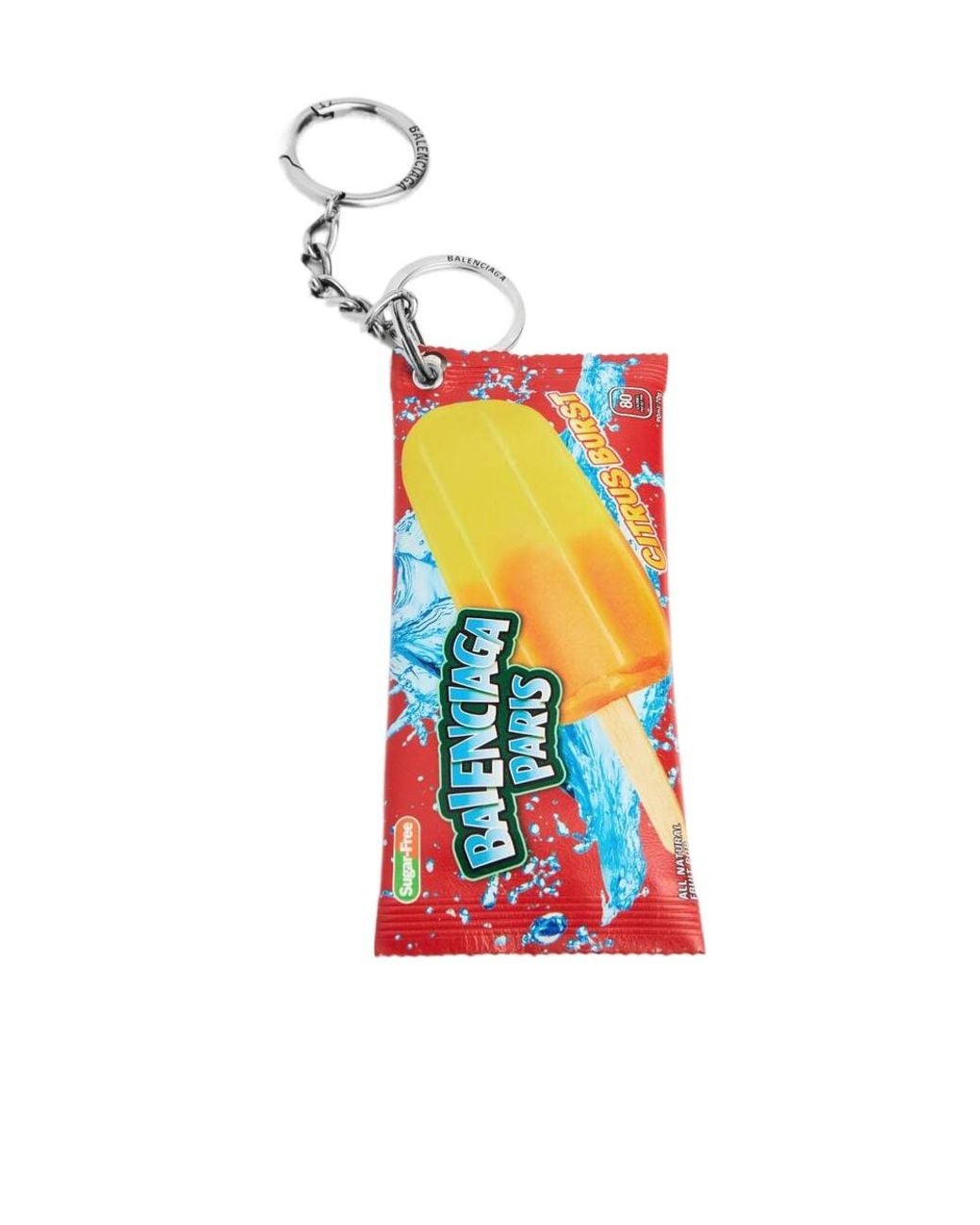 Balenciaga White Ice Cream Pouch Keyring for men