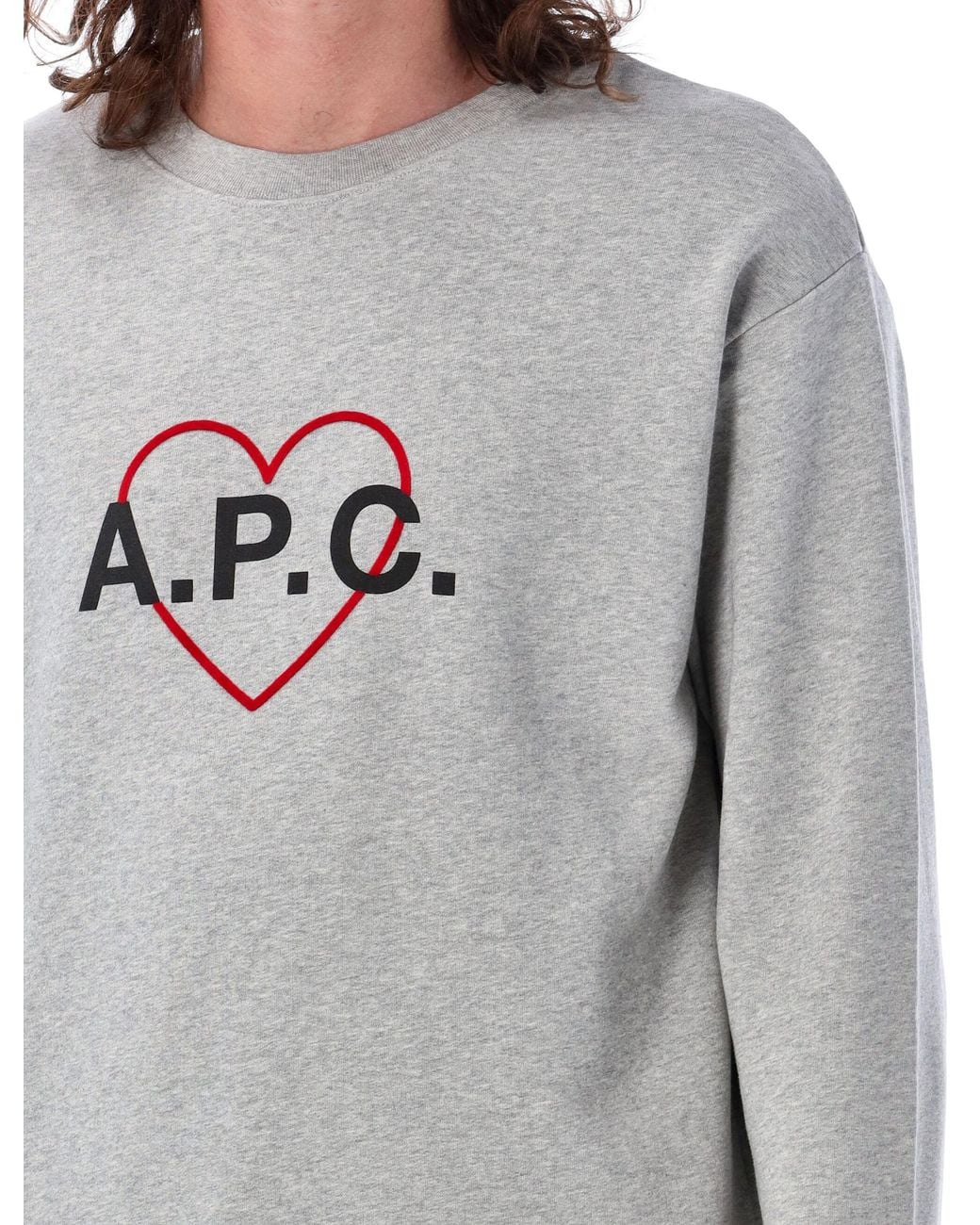 A.P.C. Gray Valentin Crewneck Sweatshirt for men