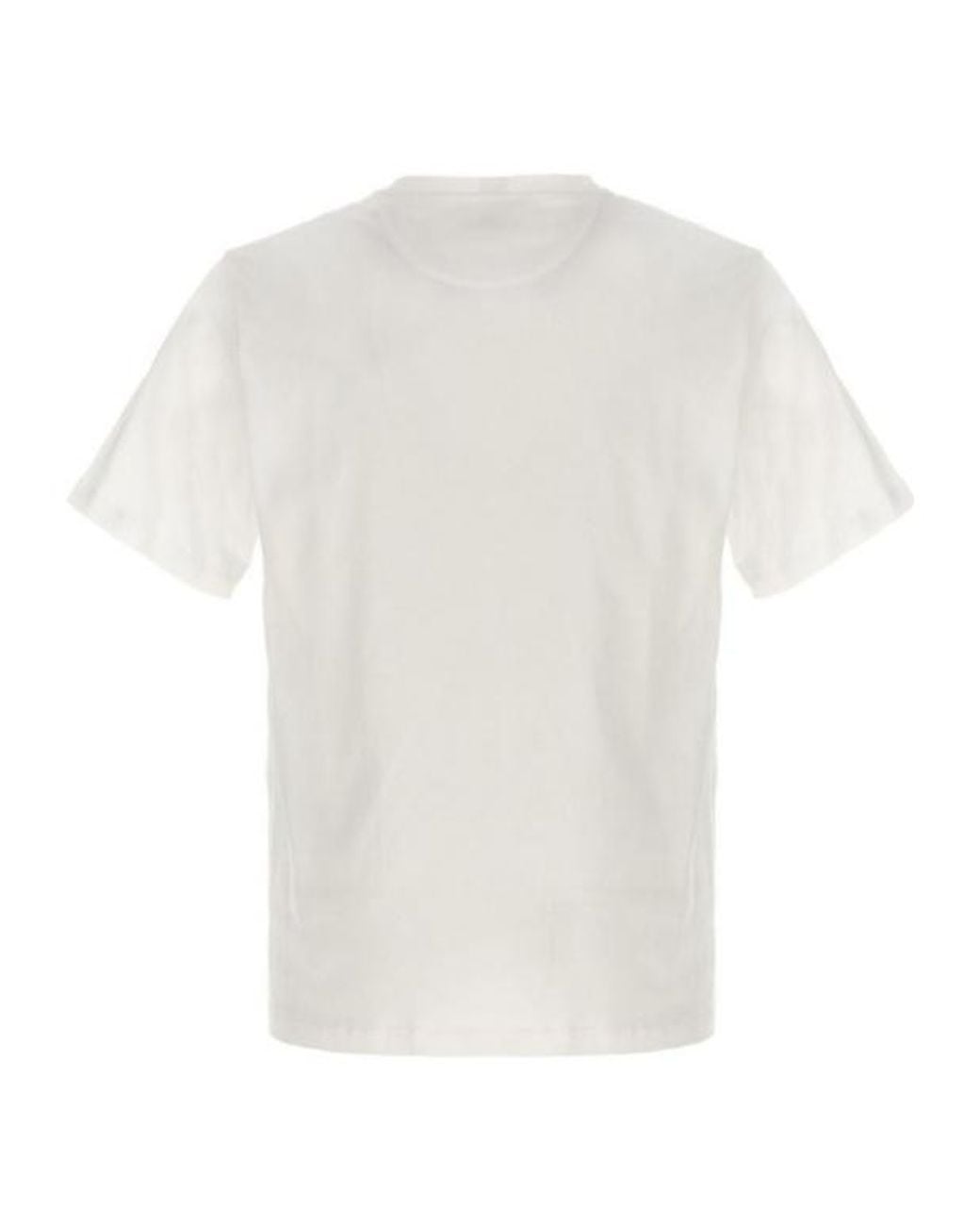 Bally White Logo Embroidered Crewneck T-Shirt for men