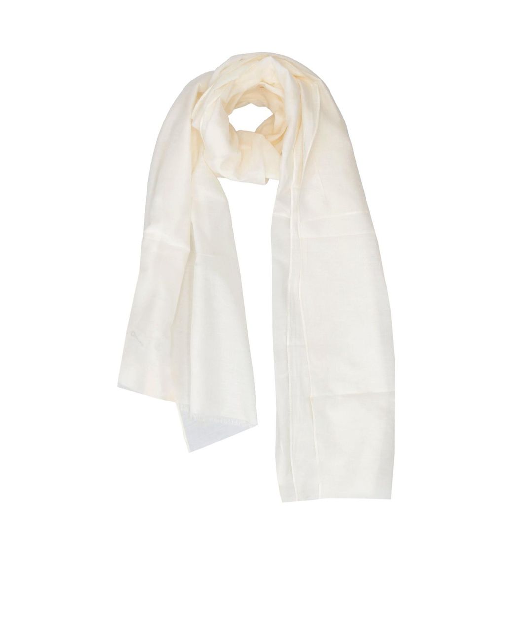 Lela Rose White Rectangular Scarf