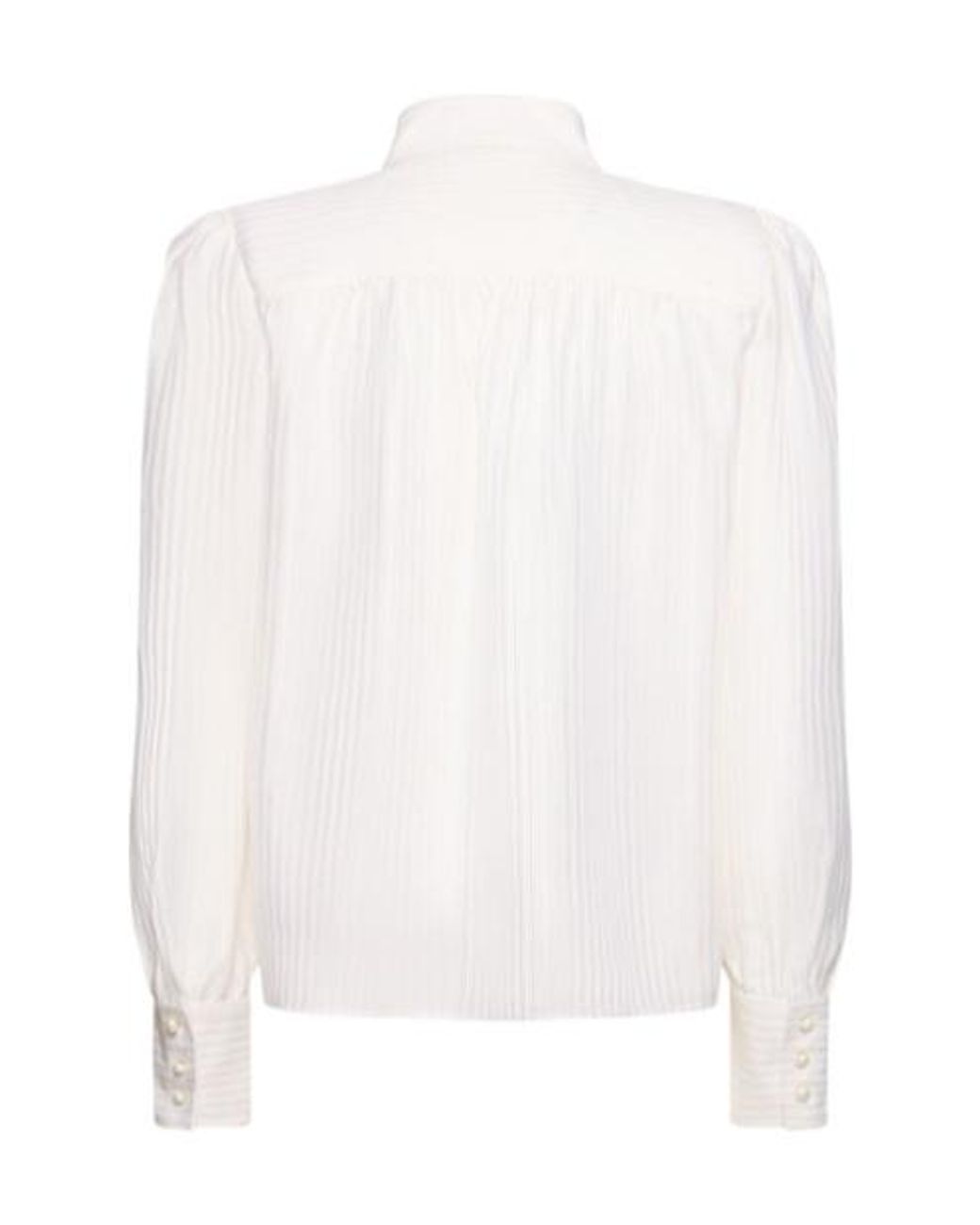 Alessandra Rich White Buckle Jacquard Shirt