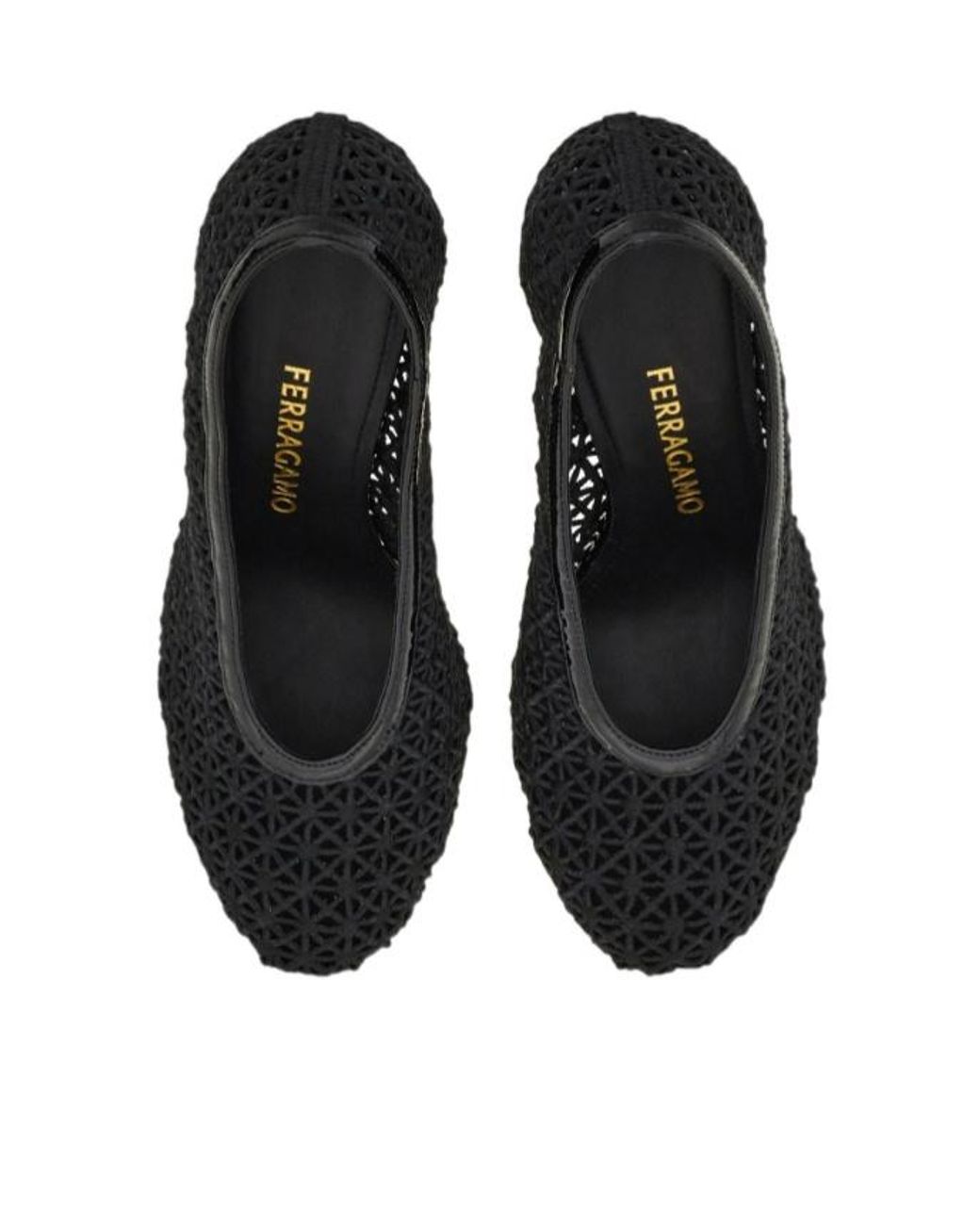 Ferragamo Black Ferragamo Macramé Pumps