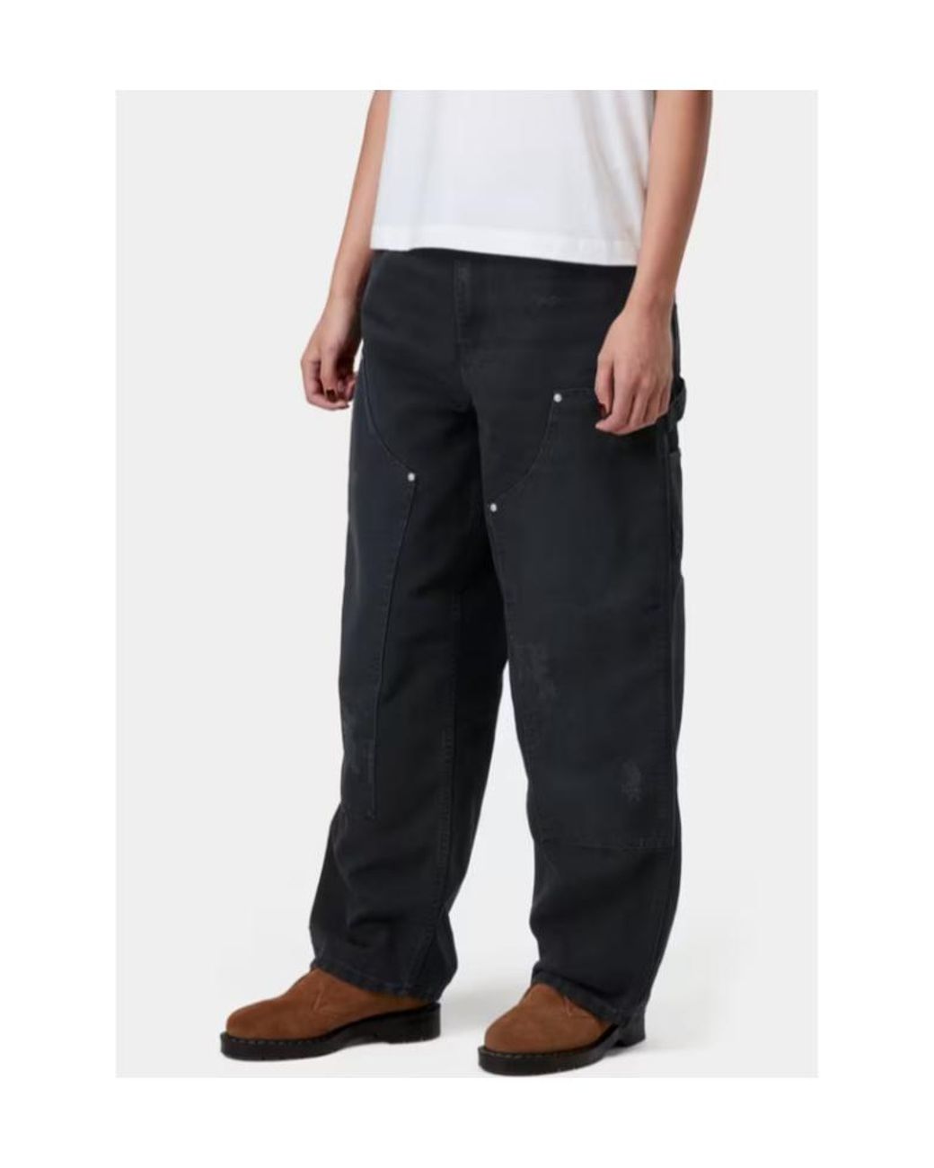 Carhartt Black Logo Patch Double-Knee Trousers