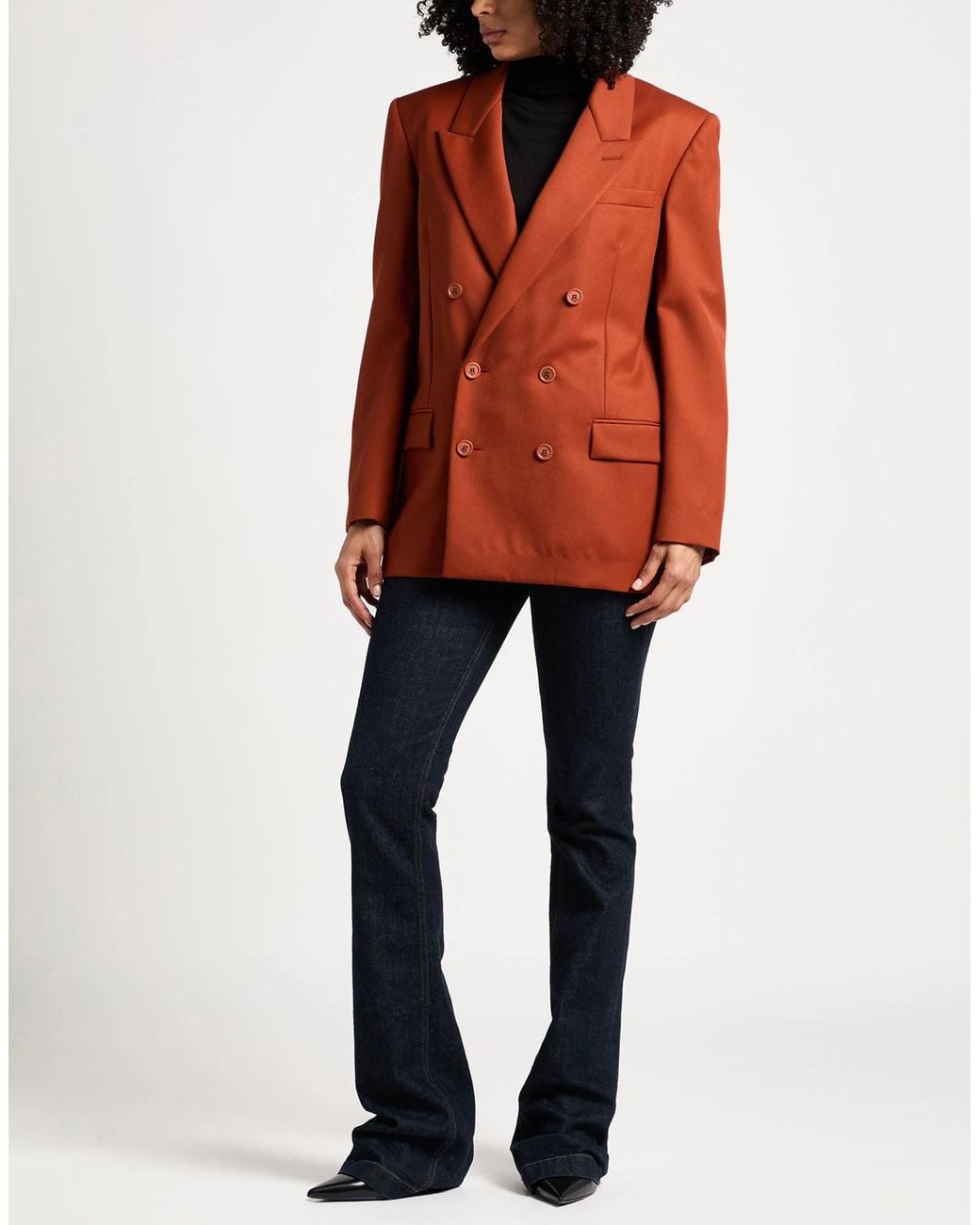 Saint Laurent Brown Minimalist Wool Blazer
