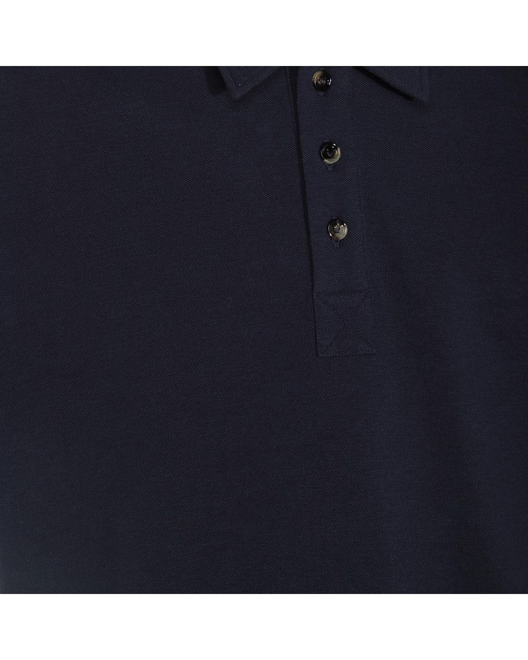 Bottega Veneta Blue Logo Embroidered Short-Sleeved Polo Shirt for men