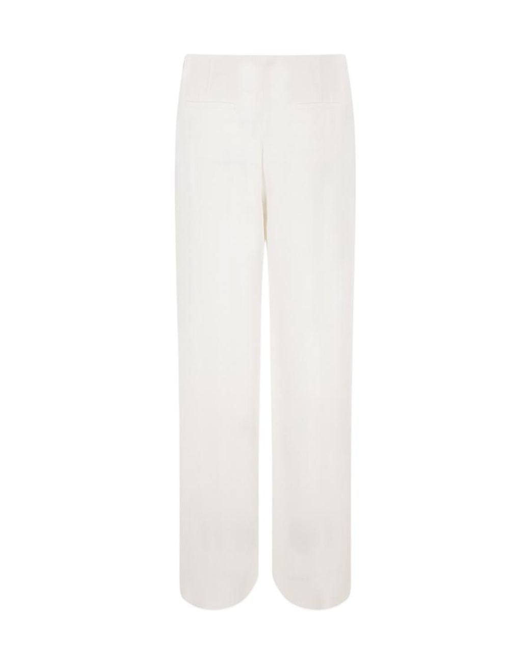 Valentino White High Waist Wide Leg Trousers