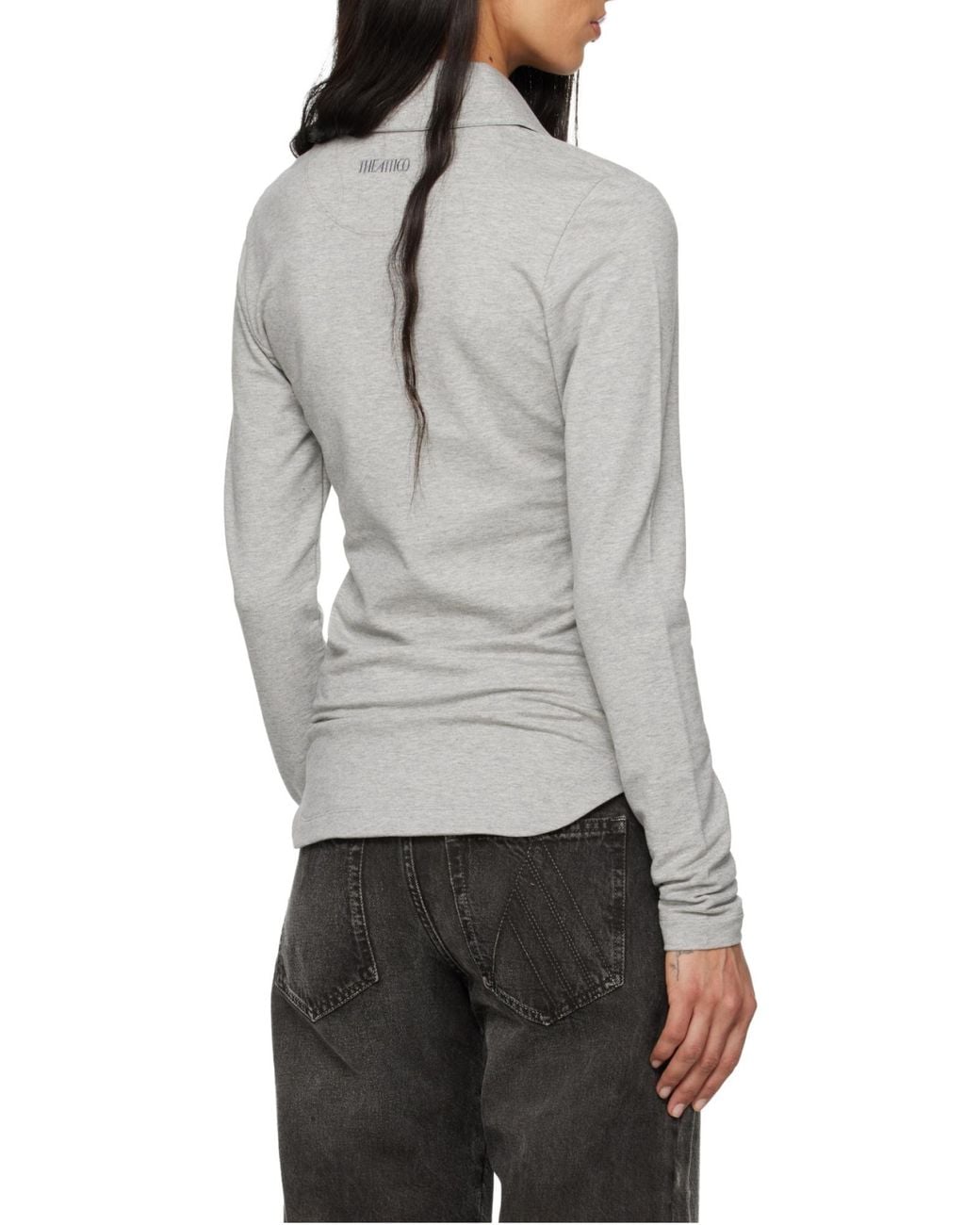 The Attico Gray The Asymmetric Top