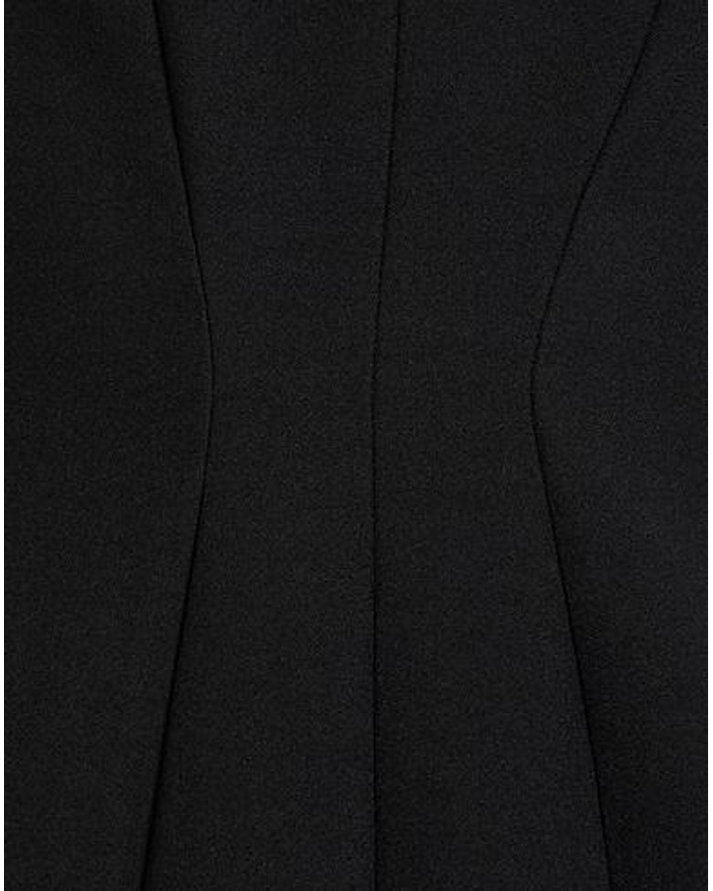 Max Mara Black Strapless Sleeveless Flare Skirt