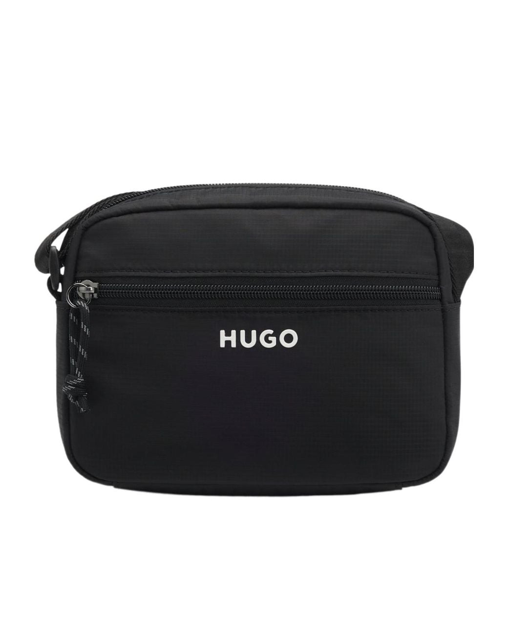 Boss Black Zippered Shoulder Bag for men