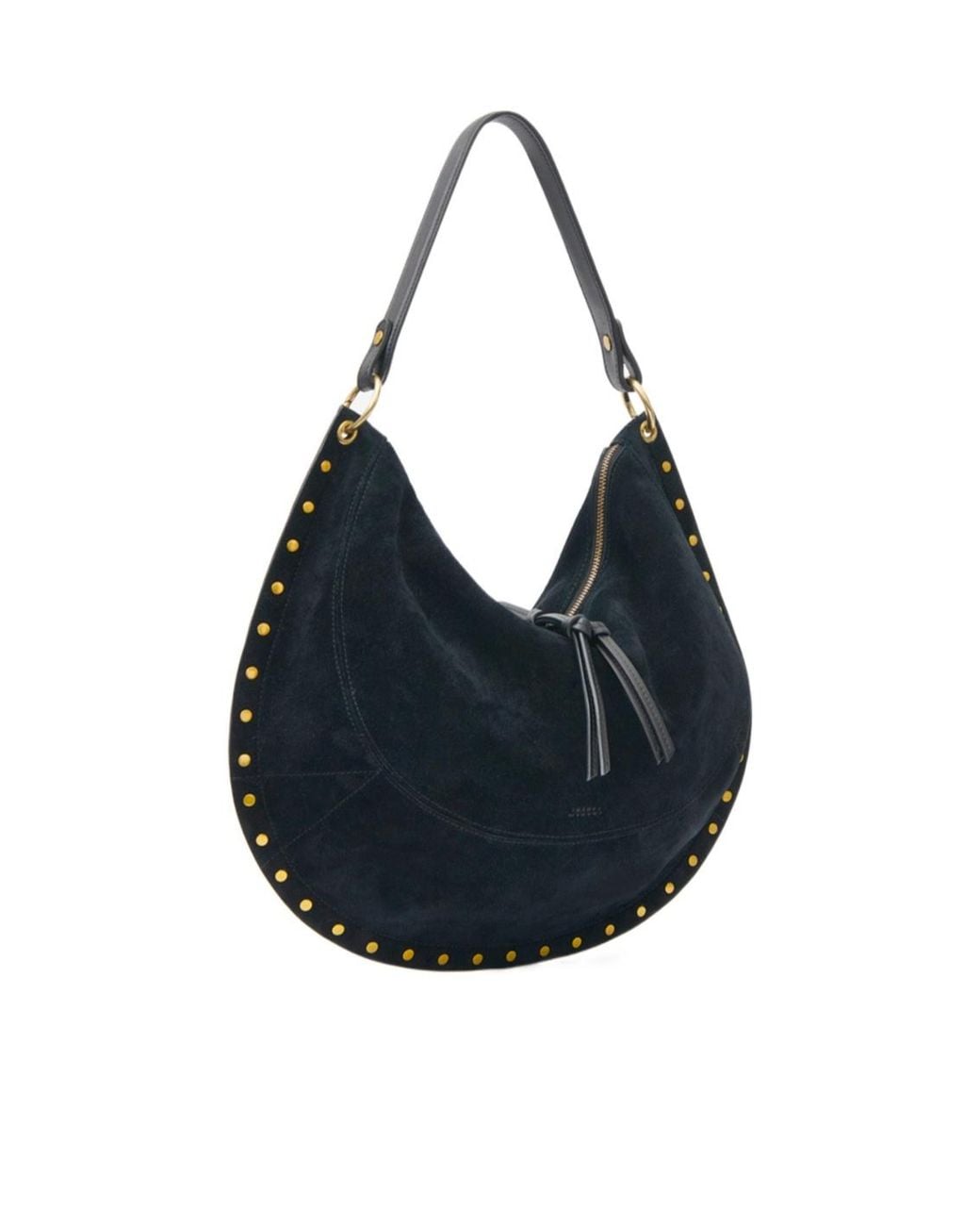 Isabel Marant Black Studded Zipped Shoulder Bag