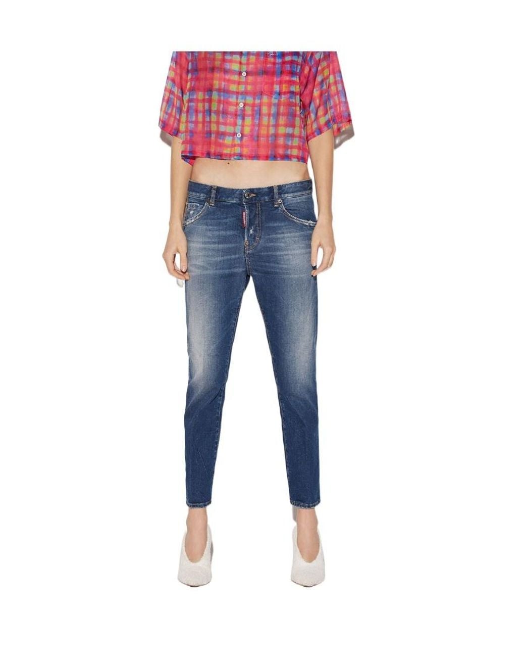 DSquared² Blue Cool Girl Cropped Jeans