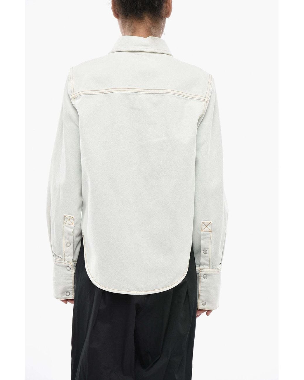 DARKPARK White Glenn Snap-Button Overshirt
