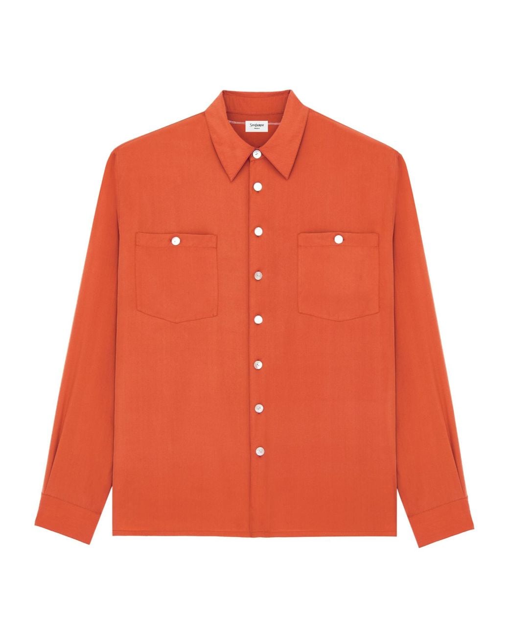 Saint Laurent Orange Button-Up Pajama Top for men