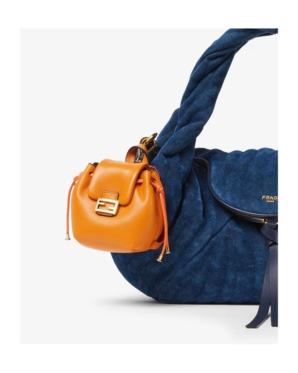 Fendi Orange Nano Backpack Charm