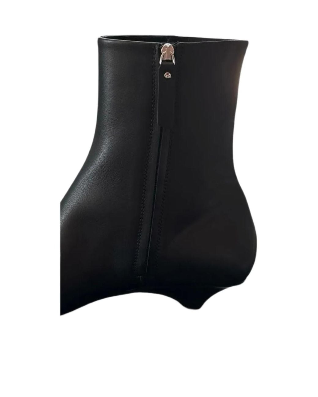 Vic Matié Black Pointed-Toe Side-Zip Ankle Boots