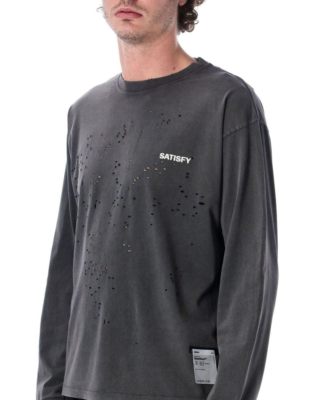 Satisfy Gray Mothtech Long Sleeve T-Shirt for men