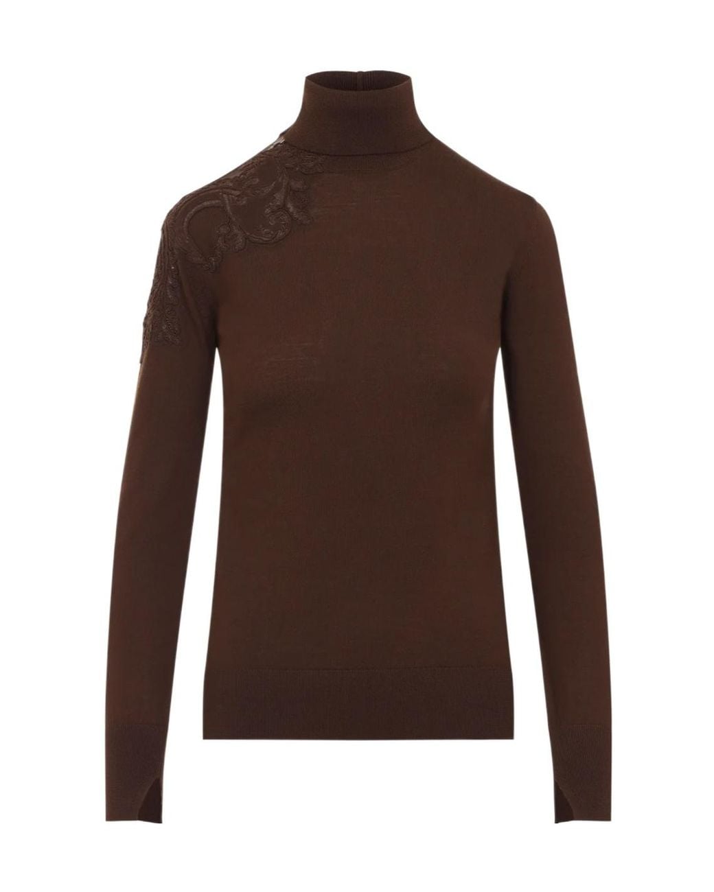 Ermanno Scervino Brown Turtle Neck Sweater