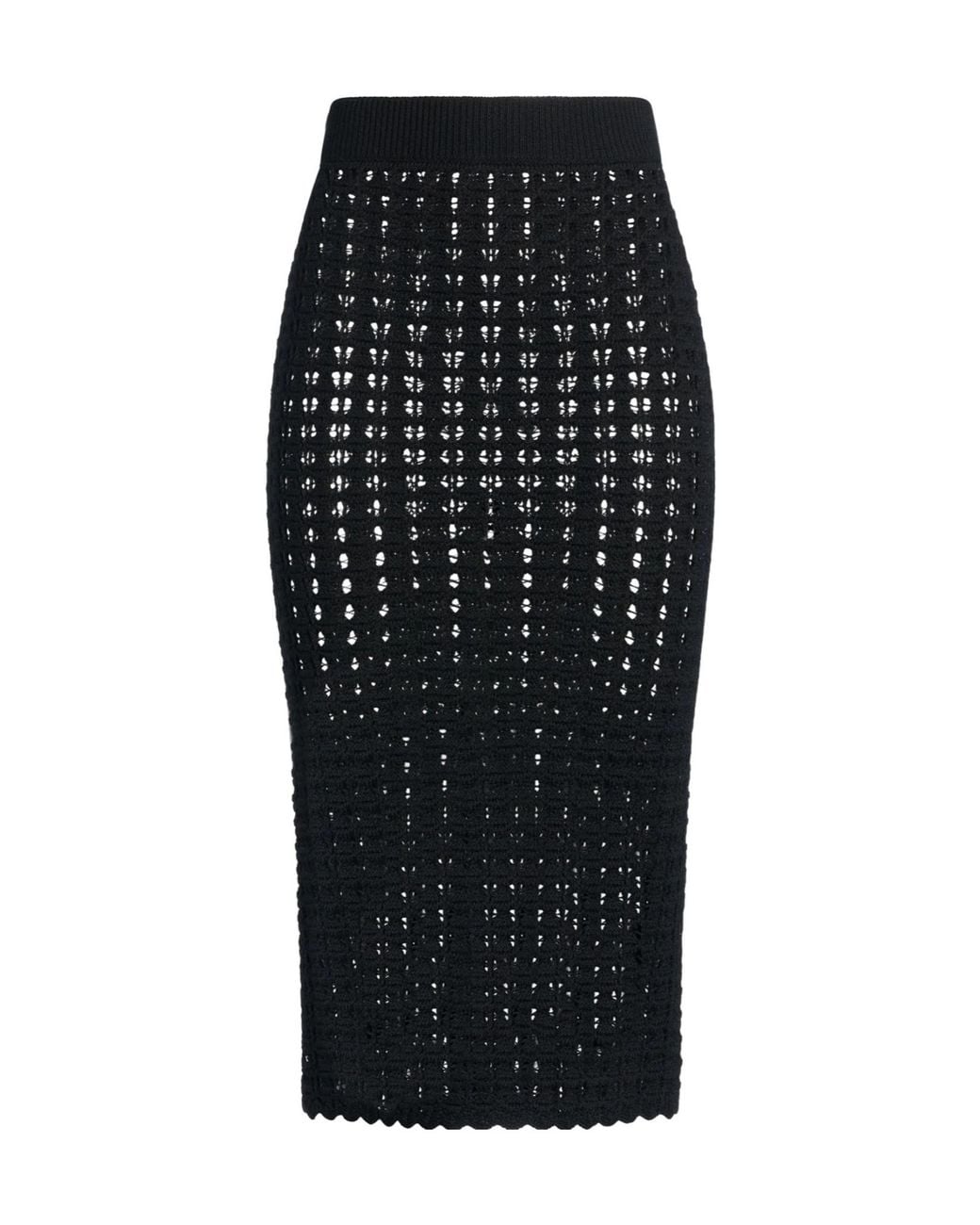 Dolce & Gabbana Black Solid Pencil Skirt