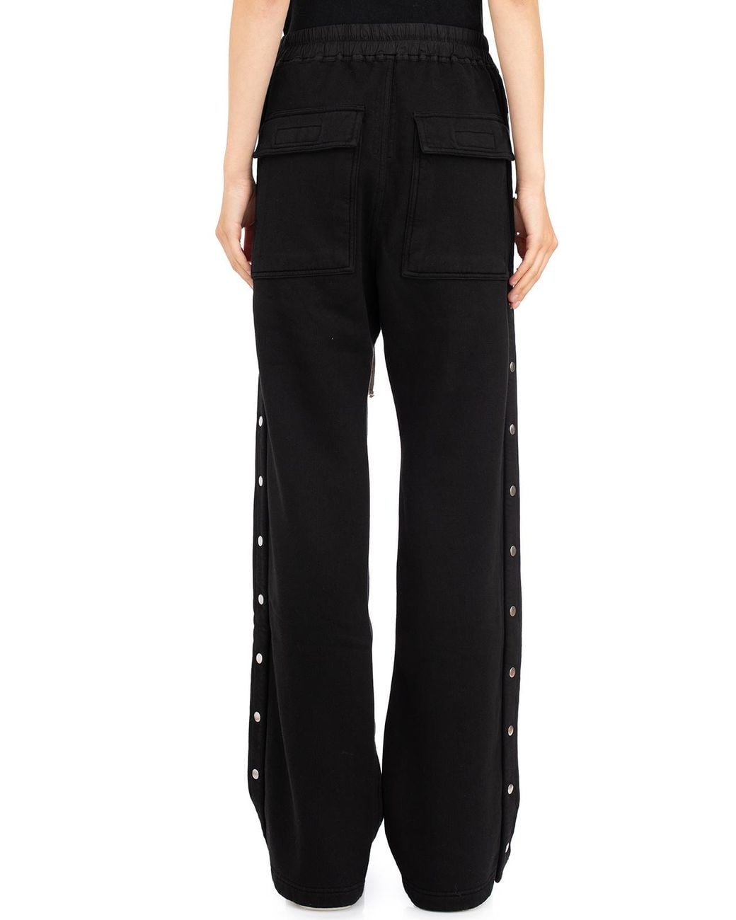Rick Owens Black Pusher Wide-Leg Trousers
