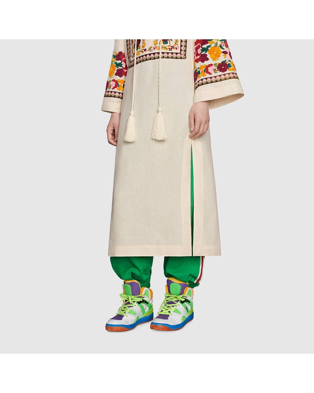 Gucci Green Basket Sport Sneakers