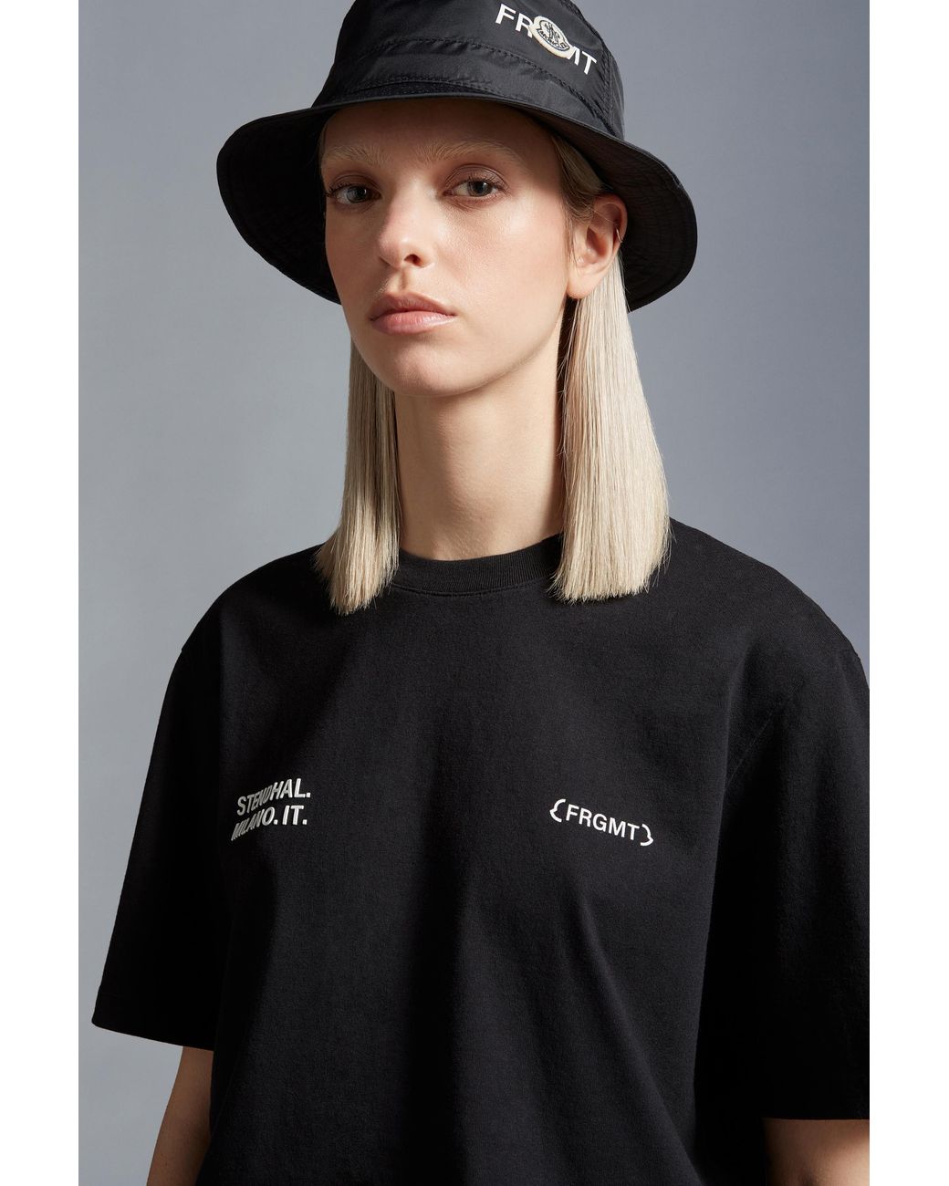 Moncler Black Logo Motif T-Shirt for men