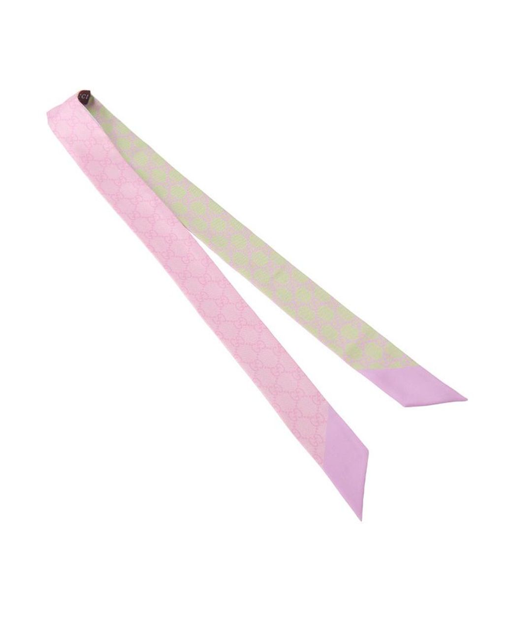 Scart Ribbon Gucci Gg Twill Ribbon Scarf in Pink | Lyst UK