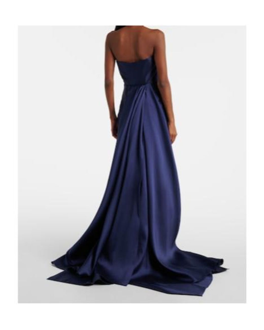 Solace London Blue Imani Strapless Gown