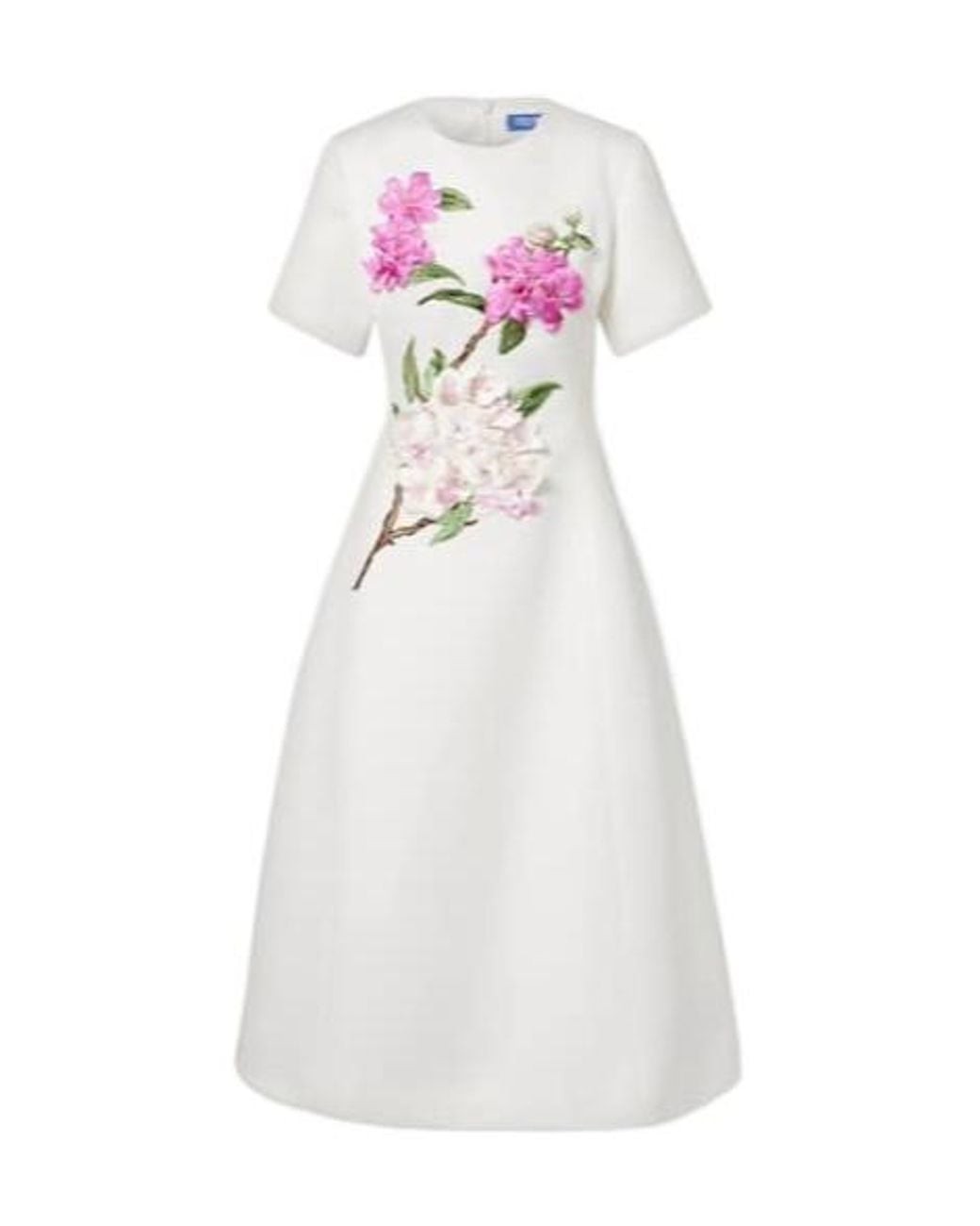 Leo White Caroline Floral-Appliqué Midi Dress