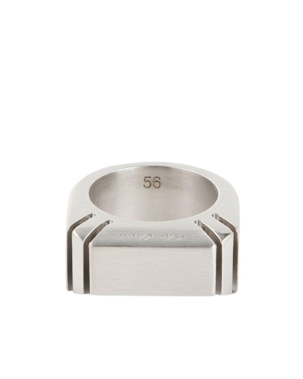 Rick Owens Bevel Cut Ring in White for Men | Lyst