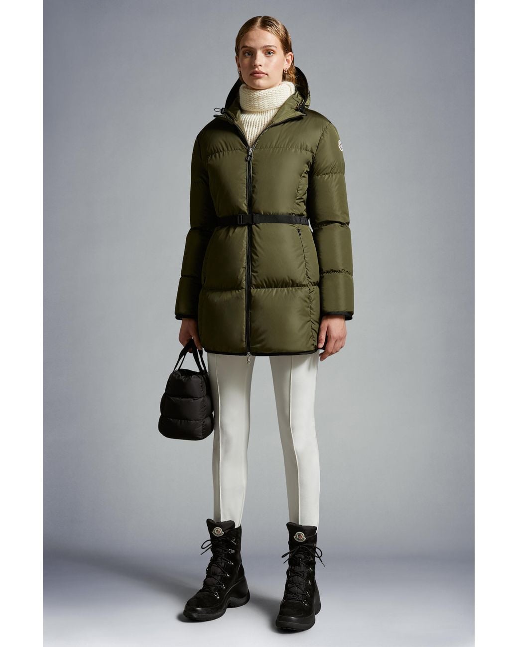 Moncler Green Sirli Zip-Up Short Down Jacket